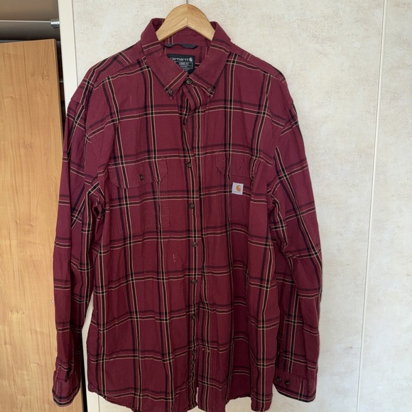 Carhartt Other - Carhartt Men's Flannel - Size XL - Maroon